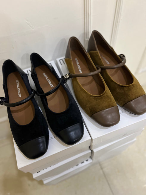 Women Casual Low Heel Marty Jane Shoes